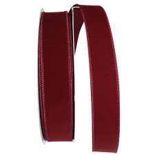 1.5 Inch Burgundy Velvet Wired Ribbon With Burgundy Edges, 50 Yard Spool (1 Spool) SALE ITEM